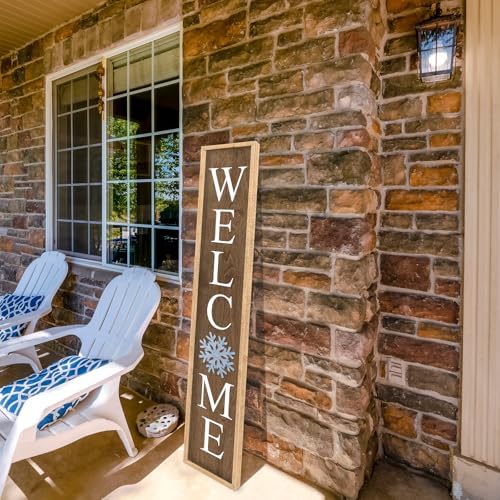 Interchangeable Welcome Sign for Front Porch Door, 45"X9" Wood - Image 6
