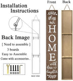 Welcome Sign for Front Door Porch, Bless Our Home Signs 47" - Image 5