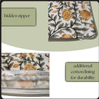 Floral Pillow Covers Yellow Set of 2 Pillow Covers 18x18 inches Throw Pillow Covers for Couch Bed Bedroom Living Spring Pillow Covers Boho Decorative Pillow Farmhouse Decor - Image 5