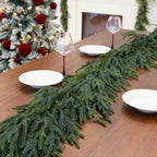 Christmas Norfolk Pine Garland Deluxe Real Touch for Mantle Deocr - Image 2