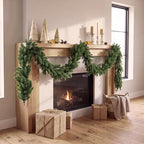 Lyrow 4 Pcs 15 ft Deluxe Thick Christmas Pine Garland Faux Greenery Garland - Image 3