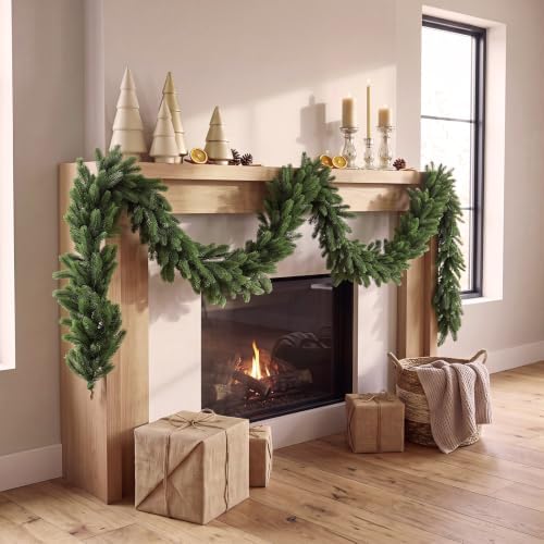 Lyrow 4 Pcs 15 ft Deluxe Thick Christmas Pine Garland Faux Greenery Garland - Image 3