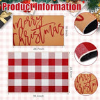 Tinideya 2 Pcs Christmas Layered Doormat Set for Front Porch Decor - Image 2