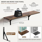 Tectocker-DOU 31.5" Long Floating Book Shelves for Wall, Heavy Duty, Brown - Image 4