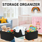 3 Pack Woven Baskets,Storage Baskets for Shelves with Handles - Image 4