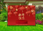 10x8ft Fabric Chinese New Year Backdrop Red Lanterns Lunar Background Traditional Chinese Character Backdrops for China New Year Party Decorations Photoshoot Props - Image 3