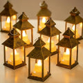 Romadedi Gold Mini Lantern for Centerpiece, Pack of 10 by ROMADEDI