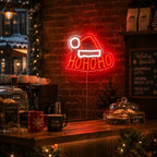 HOHOHO Christmas Neon Sign LED Wall Decor with Santa Hat for Holiday Home - Image 2