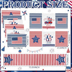 Newtay 13 Pcs 4th of July Table Runner Placemats and Dining Chair Cover Set Patriotic Red White Blue Decoration for 250th Anniversary Memorial Independence Day Kitchen Dining Home Party Decor(Stylish) - Image 2