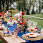 Kochorie Set of 12 Round Woven Placemats 15 Inch Bulrush Placemats Natural Handwoven Boho Rattan Wicker Table Mats for Farmhouse & Home Dining - Image 5