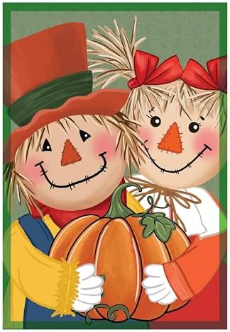 Evergreen Flag Fall Garden Flags Double Sided, Garden Flags for Outside Autumn Decorations for Home, Porch, Yard (Scarecrows, 28x44 inch) by EvergreenFlag