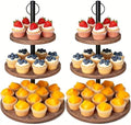 Cupcake Stand, 2 Pack Rustic Wood 3 Tier Cake Stand, Serving Tray by Unknown