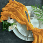 Sioloc Yellow Cheesecloth Table Runner Fall Autumn Decor for Home 10ft Table Cloth for Wedding Birthday Party Halloween Thanksgiving Decorations - Image 6