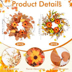 6 PCS Mini Fall Candle Ring Small Autumn Candle Holder Rings for Table - Image 3