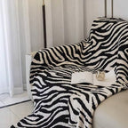 Fluffy Fleece Throw Blanket for Couch, Soft Cozy Black and White Zebra Blankets Fuzzy Thick Twin Blanket for Women, All Seasons (50x70 Inch) - Image 4