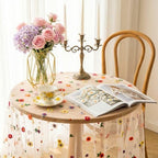 4 Pack Embroidery Floral Table Runner Rustic Spring Summer Wildflower Tulle Table Runner Vintage Flower Tabletop Runners Decoration for Home Wedding Party, 108 x 25 inch (Multicolor Flowers) - Image 5
