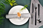 Citrine Cluster Napkin Rings Glass Base Dining Table Decor - Image 5