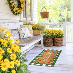 Drydiet 2 Pcs Floral Layered Doormats Spring Coir Welcome Mat - Image 4