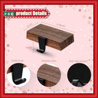 Zhengmy 12 Pcs Dark Wood Christmas Stocking Hangers for Mantel - Image 3