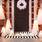 Moucuny 2 Pcs Halloween Front Door Mat, Outdoor Ghost Doormat, Non Slip - Image 4