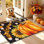 Vaukki Fall Pumpkin Entryway Mat for Front Door, 32x48 Inch Entrance Mat by Vaukki