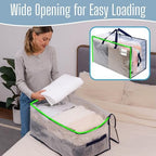 VENO 8 Pack Clear Extra Large Moving Bags & Storage Totes, Heavy Duty Organizer with Reinforced Handles & Strong Zippers for Clothes, College Dorm Essentials, Moving Supplies - Image 2