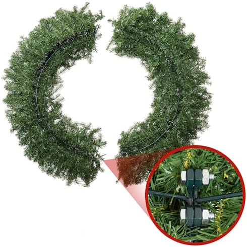 Casafield 48" Fir Artificial Christmas Wreath Holiday Décor, 860 PVC Tips for Front Door, Window, or Mantel - Image 3