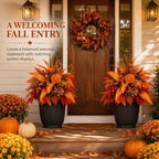 2pcs Fall Harvest Floral Arrangement, Flower Garden Stake Set 15.8in - Image 7