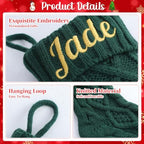 Personalized Mini Christmas Stockings - Custom Embroidered Name Knit Stockings for Baby,Kids,Family - Classic Cable Knit 9” Small Christmas Stocking Fireplace Holiday Decor Gifts(6 Pack) - Image 4