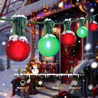 50Ft G40 Outdoor Christmas Lights, LED G40 Colored Christmas Lights with 27 Shatterproof Frosted Globe Light Bulbs(2 Spare) for Holiday Gifts Bistro Balcony Roofline Garden Decor-Red and Green - Image 5