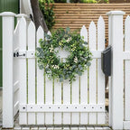 26 Inch Eucalyptus Wreath Spring Summer Wreaths for Front Door, Artificial Large All Seasons Wreaths with for Farmhouse Porch Wall Living Room Home Wedding Decor - Image 3