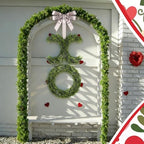 Suncalla 39.4 Inch Valentines Day Wreath with Bow Artificial Greenery XO Valentine's Day Door Wreath Swag Sign for Indoor and Outdoor Porch Front Door Wall Mantels Fireplace Wedding Decor Gift - Image 3