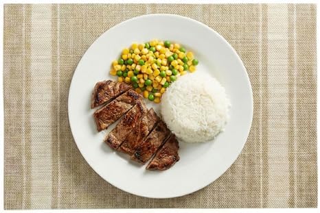 Restaurantware French Countryside 16 x 12 Inch Dining Table Placemats Set Of 6 Heat-Tolerant Kitchen Table Mats - Eggshell Stripe No Stain Khaki Vinyl Woven Rectangle Placemats Easy To Clean - Image 6