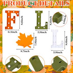 Ganeen Lighted Plastic Fall Decor LED Fall Letter Maple Leaf Decoration - Image 3
