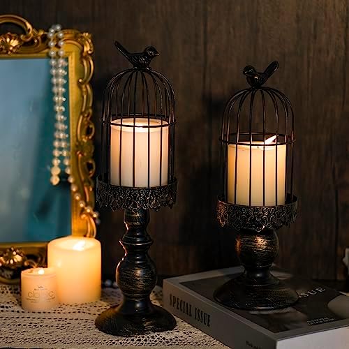 Birdcage Candle Holder, Vintage Candle Stick Holders, Wedding Candle Centerpieces for Tables, Iron Candlestick Holder Home Decor - Image 4