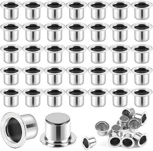 Sliner 160 Pack Silver Hanukkah Metal Candle Holders with Round Flat Base Use with Menorah Candelabra Cups Reusable Protectors for Party Lamp or Candle Making Decor by Sliner