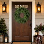 26’’ Large Real Touch Christmas Wreath, Artificial Cedar Wreath for Door - Image 2