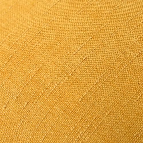 Set of 4 Soft Textured Decorative Throw Pillow Covers 20x20 Inch Cozy Farmhouse Cushion Cover Square Accent Pillow Cases for Bed Couch Sofa Living Room, Mustard Yellow - Image 4
