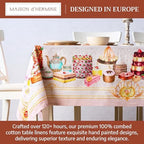 Maison d' Hermine Table Cloth Rectangle Table 100% Combed Cotton 70"x108" - Image 3