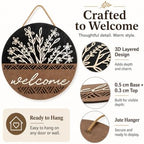 17.7" 3D Welcome Sign for Front Door Wall Hanging Decor for Home - Image 6