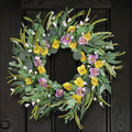 26 Inches Large Fall Wreaths for Front Door Decor, Olive Eucalyptus Leaf Silk Poppy Paper Flower Wildflower Wreath, Floral Easter Wreath Indoor Outdoor Wreaths Porch Farmhouse Home Decor by Zmtyykh