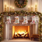 Zhanmai 24 Pcs Color Your Own Christmas Stocking Kit, Pastel Gingerbread - Image 5