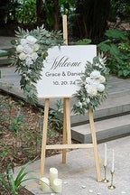 Olalaka Artificial White Wedding Arch Flowers Set of 2 - Image 2