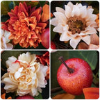 24 Inch Fall Wreaths for Front Door, Apple Wreath Artificial Autumn Wreath - Image 3