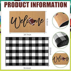 Tinideya 2 Pcs Welcome Football Layered Doormat Set - Image 2