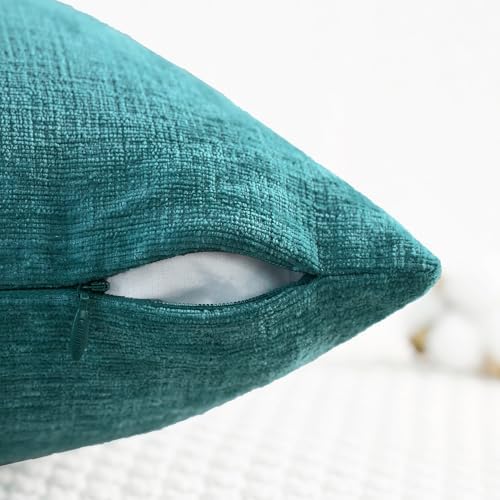 CaliTime Decorative Couch Throw Pillow Covers 18 X 18 Inches Teal - Image 4