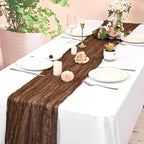 12 Pack Brown Cheesecloth Table Runner 10FT Cheese Cloths for Wedding Decor, 20x120inch Rustic Boho Gauze Table Runners for Wedding Party Bridal Shower Table Decoration - Image 6