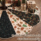 Vintage Primitive Quilted Christmas Tree Skirt,Gift,60 Inch - Image 2