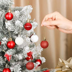 Shappy 216 Pcs Mini Christmas Ball Ornament 1.18 Inch,Red, White - Image 4