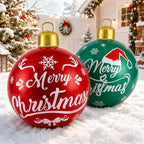 Inflatable Christmas Ornaments 2 Pack,24 Inch Giant Balls Front Porch Decor by ArtificialFlowerforDecor